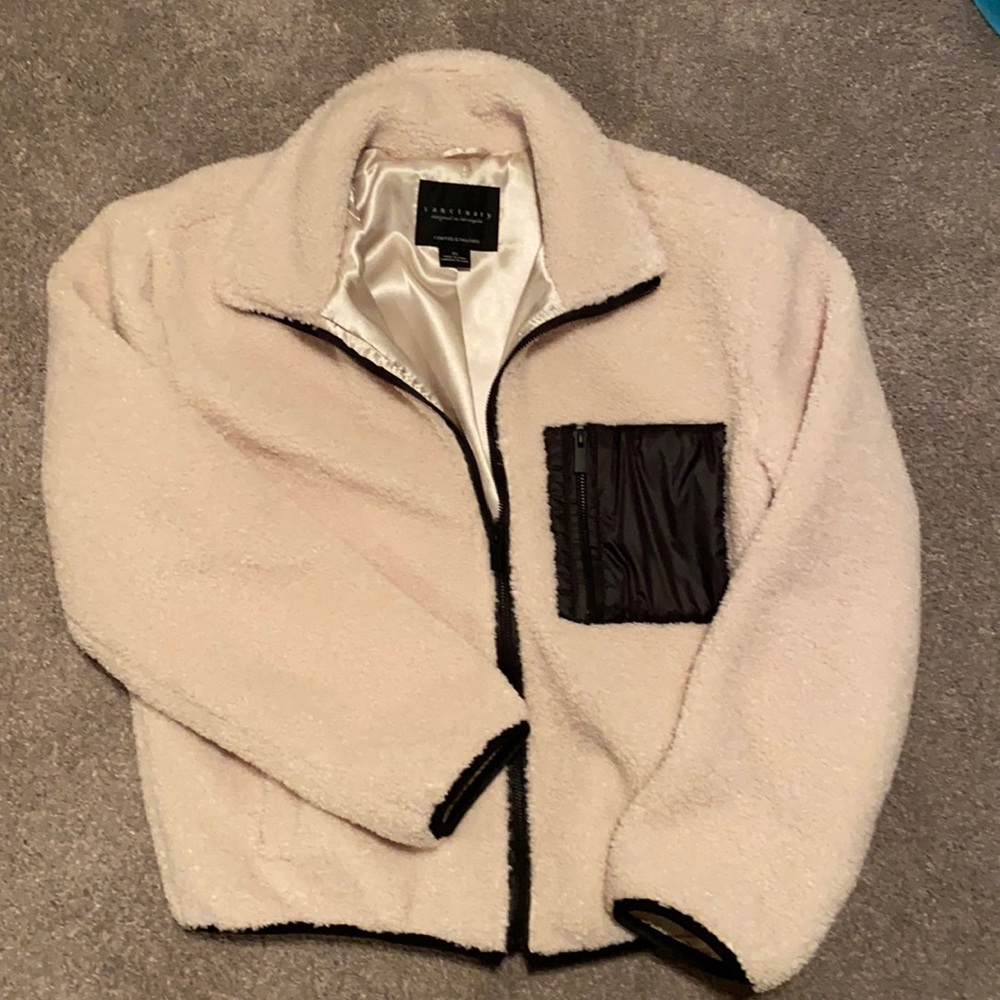 Sanctuary Sherpa Jacket with satin lining